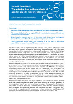 Unpaid Care Work: The missing link in the analysis of