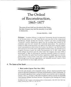 Chapter 22- Ordeal of Reconstruction 1865-1877