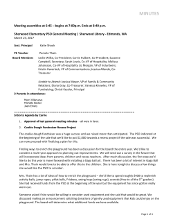 PSO General Meeting 3/23/17