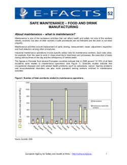 Safe maintenance – Food and drink - EU-OSHA