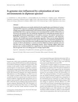 Is genome size influenced by colonization of