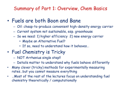 Part 2 - Intro to Kinetics, Combustion Chemistry