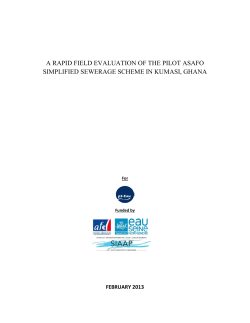 a rapid field evaluation of the pilot asafo simplified sewerage