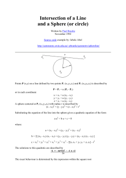 Line Intersect Sphere