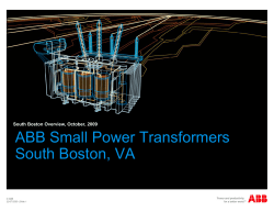 ABB S ll P T f ABB Small Power Transformers South Boston, VA