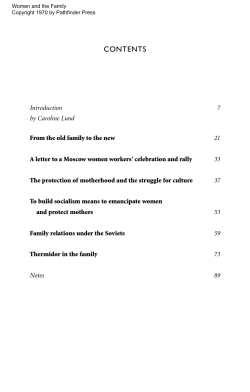 CONTENTS - Pathfinder Press