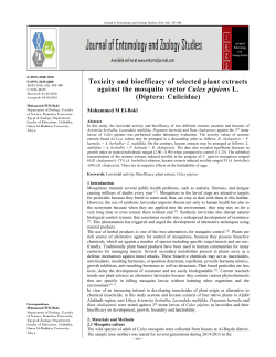 - Journal of Entomology and Zoology Studies
