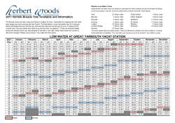 2017 Tide Time Table