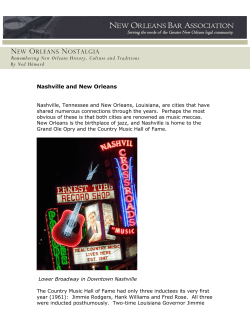 Nashville and New Orleans 2 .5-30