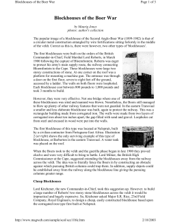 Blockhouses of the Boer War