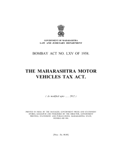 the maharashtra motor vehicles tax act.