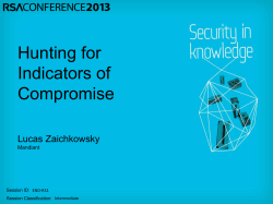 Hunting for Indicators of Compromise