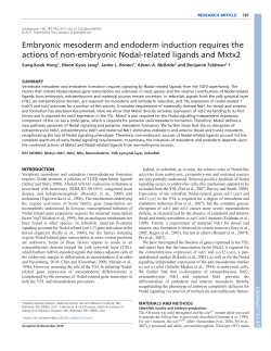 Embryonic mesoderm and endoderm induction