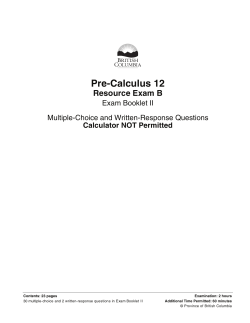Exam Book 2 - Province of British Columbia