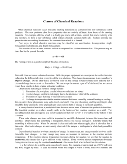 Chemical change No prelab questions