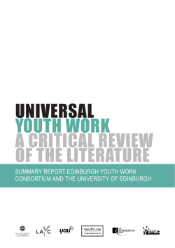 universal youth work a critical review of the literature