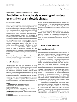 Prediction of immediately occurring microsleep events from brain