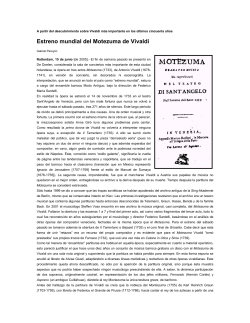 El Motezuma de Vivaldi