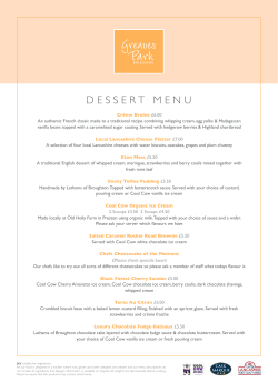 the Menu as a PDF