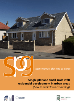 SPG Single plot and small scale infill residential development in