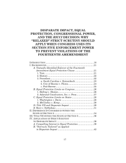 disparate impact, equal protection, congressional power, and the