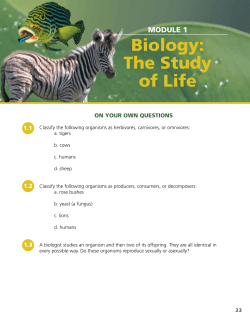 Biology: The Study of Life