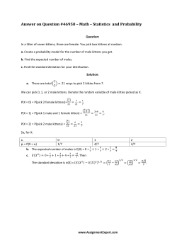 Answer on Question #46950 – Math – Statistics and Probability