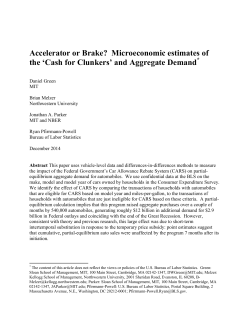Accelerator or Brake? Microeconomic estimates of the `Cash for