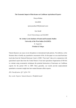 The Economic Impact of Hurricanes on Caribbean Agricultural