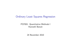 Ordinary Least Squares Regression