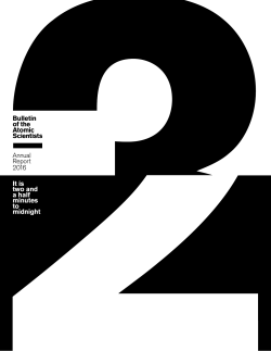 2016 Annual Report - Bulletin of the Atomic Scientists