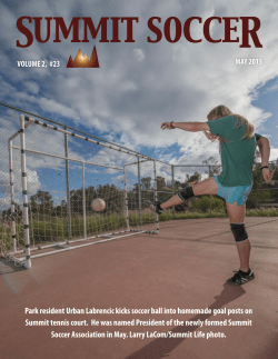 Park resident Urban Labrencic kicks soccer ball into homemade