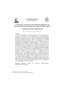 A Comparative Assessment of Soil Arthropod Abundance and