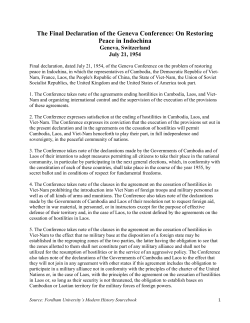 Geneva Agreements on Indochina