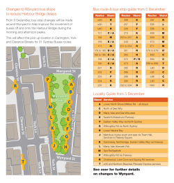 Changes to bus stands at Wynyard