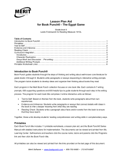 Lesson Plan Aid - Merit Online Learning