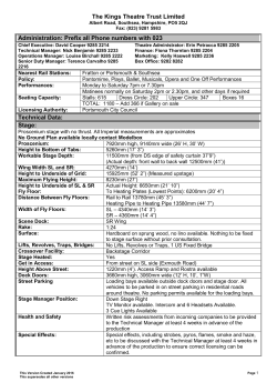 Stage - Kings Theatre