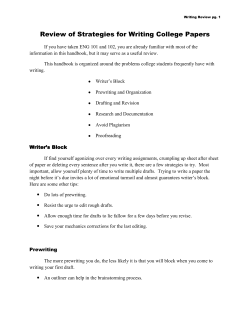 Review of Strategies for Writing College Papers