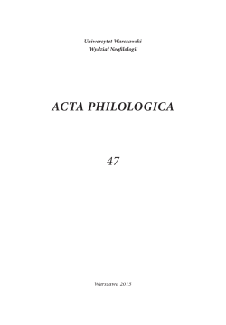 ACTA PHILOLOGICA 47