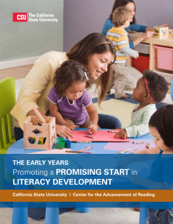 The Early Years: Promoting a Promising Start in Literacy Development