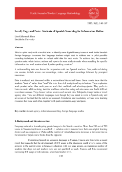 Scroll, Copy and Paste: Students of Spanish Searching for