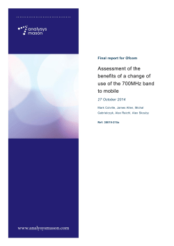 Assessment of the benefits of a change of use of the