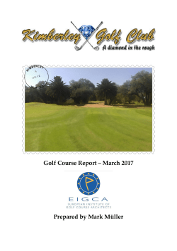 Golf Course Report - Kimberley Golf Club