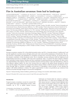 Fire in Australian savannas: from leaf to landscape