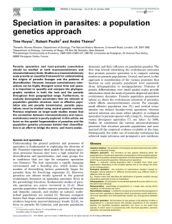 Speciation in parasites: a population genetics