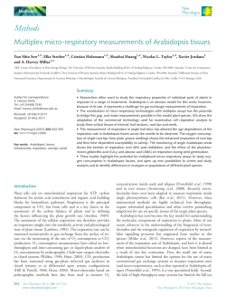 Multiplex microrespiratory measurements of Arabidopsis tissues