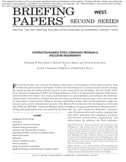 Contractor Business Ethics Compliance Program