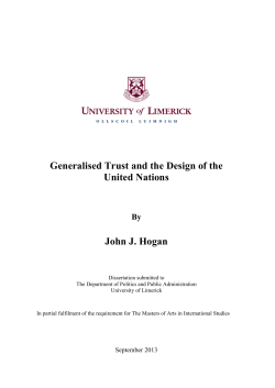 Generalised Trust and the Design of the Unit