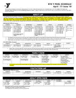 Pool Schedule