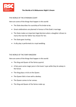 The Worlds of A Midsummer Night`s Dream THE WORLD OF THE